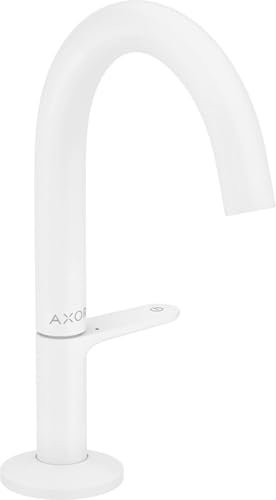 hansgrohe AXOR One Waschtischarmatur Select 140 mit Push-Open Ablaufgarnitur, Ausladung 122 mm, 48010700, Farbe: Mattweiß