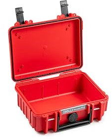 B&W International Transportkoffer Outdoor 500 (PP.23) Rot – Leerkoffer – wasserdicht (IP67), staubdicht, schlagfest, extrem robust