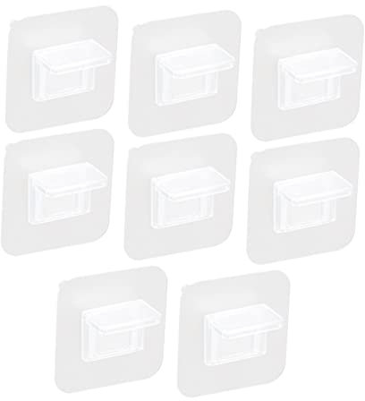 OSALADI 8pcs Self-Adhesive Shelf Layer Supporters with Strong Plate Brackets Punch-Free Shelf Retainers for Furniture Cabinets and Storage in Home Use