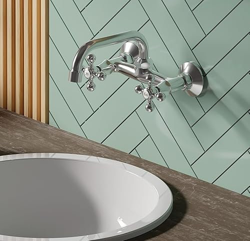 Retro badewanne hahn, wannenfüllarmatur- badezimmer armatur badewanne, badarmaturen edelstahl- badewannen mischbatterie chrom Stilo (Chrom BKI 050D)