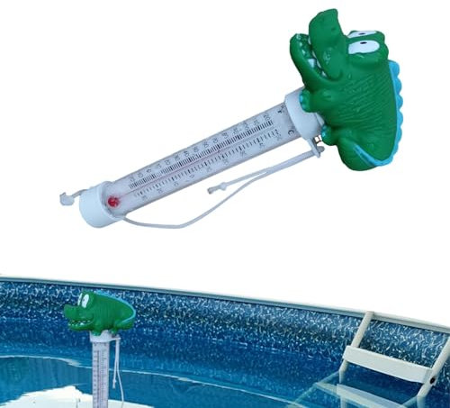 Pooltemperaturüberwachung – Schwimmendes Pool-Thermometer, multifunktionales Pool-Schwimmerthermometer, stabiles Poolzubehör, leicht ablesbares Display, Wassertemperaturanzeige für Schwimmbäder,