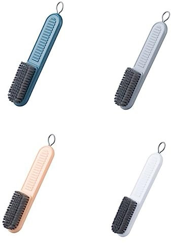 LIFKOME 5pcs Soft Bristle Cleaning Brushes with Handle for Laundry Shoes and Household Use for Easy and Quick Cleaning and Travel White