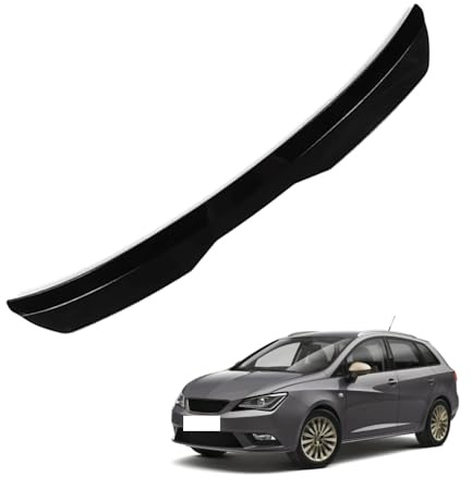 KizmiQ Alerón Trasero,para Se-at Ibiza 6J 4/5 Doors 2008 2009 2010 2011 2012 2013 2014 2015 Hatchback ABS Carrocería Techo Trasero Spoiler Styling Maletero Coche Spoiler Accesorios,A/Black
