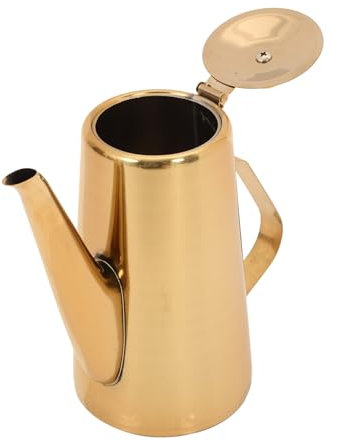 PRETYZOOM Aceitera Dispensadora De Acero Inoxidable 1,5l Boquilla Larga y Mango Curvo, Botella Para Aceite De Oliva y Vinagre De Cocina, Adecuado Para Uso Cocina y Restaurante