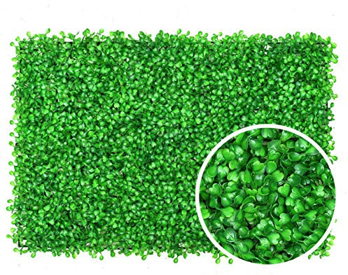 Panneaux muraux de haie de buis artificiels Topiary, mur d'herbe protection UV, plante artificielle fond extérieur intérieur jardin clôture cour décoration intérieure mur vert