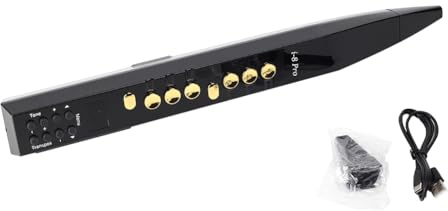 Bamberg Mini Sassofono Strumento Digitale A Fiato Mini Strumento A Fiato Elettronico con Altoparlante HiFi da 5W Incorporato per Studenti, Colore Nero