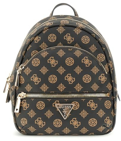 GUESS mochila de ocio Manhattan II Backpack Mocha Logo marrón oscuro