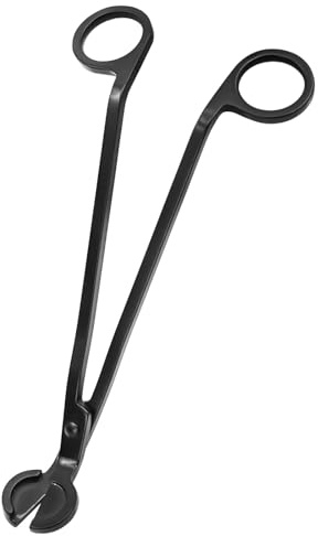 MrMrKura Kerzendochtschneider, Edelstahldochtschneider, Schere, antikes Kerzenzubehör, Geschenk für Kerzenliebhaber (Schwarz)