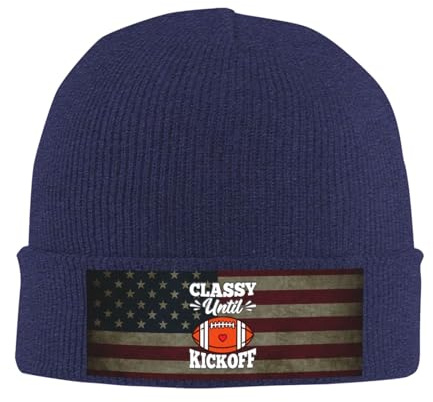 Knit Hat Classy Until Kickoff Warm Knitted Cap Durable Thermal Cap for Winter Sports Men