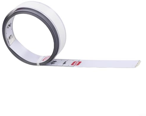 Miter Saw Track Tape Measure with Steel Backing, 1M/2M Metric Ruler for Woodworking Tools, Table Saw, Router Table and Band Saw, White(1M-Left to Right)