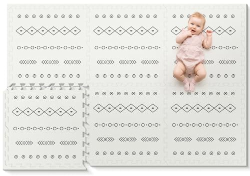 6 tappetini da gioco in schiuma per bambini, 72 x 48 cm, tappetini per bambini per bambini, con piastrelle ad incastro, tappetini da gioco per interni ed esterni, facili da pulire (Boemia)