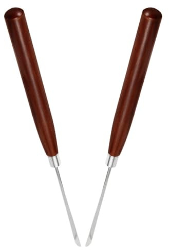 Mobestech Lot de 2 Bâtonnets Mélangeurs pour Gel à Ongles en Bois Naturel Spatules de Manucure pour Nail Art Outils Précis pour Mélanger Vernis Gel UV Accessoires Réutilisable