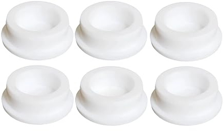 6PCS Sink Overflow Covers, White Silicone Sink Overflow Ring Bathroom Kitchen Basin Sink Overflow Hole Cover Insert Plug