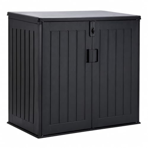 Koll Living Mülltonnenbox 'Soraya' 775 Liter | 115 x 71 x 113 cm | für Mülltonnen, Gartengeräte & Spielzeug | Schwarz | abschließbar | UV- & witterungesbeständig