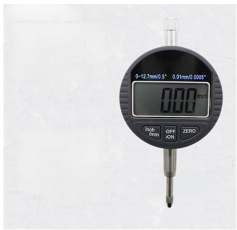 Messuhr 12,7 mm/25,4 mm digitaler Tiefenmesser, elektronischer Tiefenmesser, Tiefenmessuhr, Mikrometer-Tiefenmesser, 0–30 mm Sonde mit runder Spitze(0-12.7mm)
