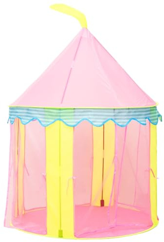 LoogCape Spielzelt für Kinder Rosa 100x100x127 cm faltbar Indoor Outdoor Kinderzimmer Garten Spielhaus Burg Tipi Höhle Kinderzelt mit Tragetasche
