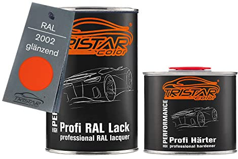 TRISTARcolor RAL 2002 Blutorange glänzend 2K Autolack 1,5 Liter / 1500 ml Dose inkl. Härter