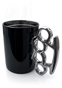 Thabto Knuckle Duster Mug Black and Silver