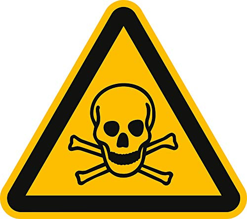 Aufkleber Warnschild Warnung vor giftigen Stoffen 20cm sl Folie