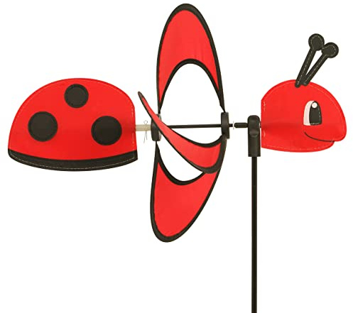 CIM Windspiel - Little Magic Ladybird - UV-beständig und wetterfest - Windrad: Ø28cm, Motiv: 35x13cm X Gesamthöhe: 85cm - inkl. Fiberglasstab