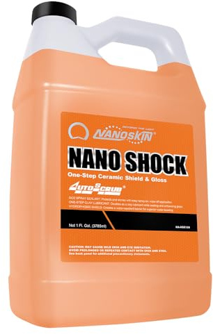 Nanoskin NANO SHOCK One-Step Ceramic Shield & Gloss 1 Gallon – SiO2 Spray Sealant, Clay Lubricant & Hydrophobic Coating | Easy Spray-On Wipe-Off Gloss for Cars, Trucks & RVs