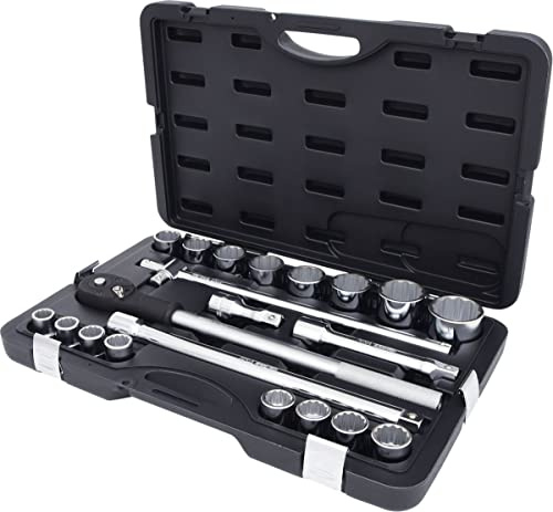KS Tools 911.0722 3/10,2 cm Socket Set, 21 PCS, 4042146087268, Matt Satiniert Verchromt