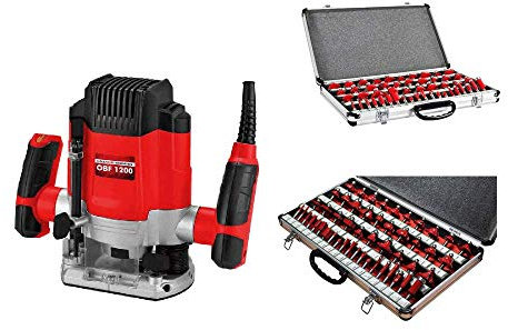 Fresatrice elettrica HOLZMANN OBF 1200 variabile più set 50 frese OFS 50