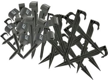 CS Erdspieße für Bewässerungsschlauch 1/2 Zoll Erdanker für Tropfschlauch und Gartenbewässerung 20 STK.