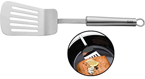 Silit Classic Line Pfannenwender Edelstahl 34 cm, Edelstahl poliert, Grillspachtel, Lasagneheber, spülmaschinengeeignet