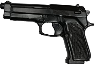 Malino - Pistola da allenamento per arti marziali in gomma con design realistico
