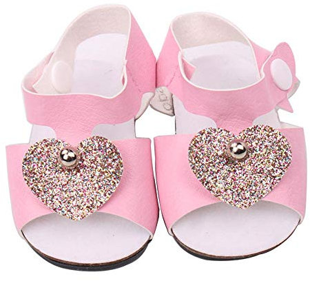 Aeromdale Puppenschuhe Zarte Sandalen Prinzessin Kleid Schuhe Fit 43cm 45.7 cm American Doll Mädchen Puppen Neugeborenes Baby Zubehör Spielzeug - # B - 1 Paar