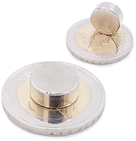 Brudazon | 25 Scheiben-Magnete 12x5mm | N52 Güteklasse - Neodym-Magnete | Ideal für Modellbau, Foto, Whiteboard, Pinnwand, Kühlschrank | Magnetscheibe