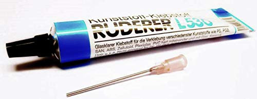 Ruderer L530 20g Klebstoff für Kunststoffe. Mit Dosier-Kanüle. Wasserfest.