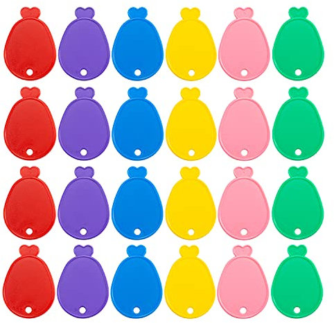Pesi per palloncini da 24 pezzi Set di plastica per elio, pesi per palloncini colorati Peso uso ripetuto Pesi a forma di blocco di peso Uso misto di colori Palloncini Accessori per feste per bambini
