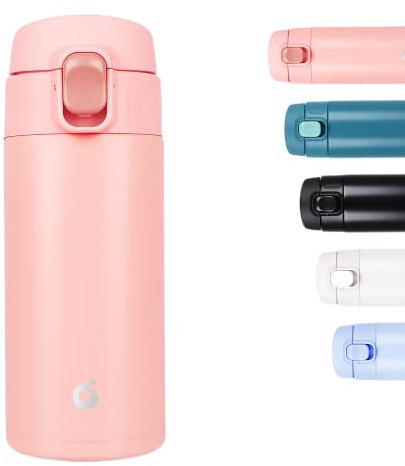 CodiCile Travel Mug, Reusable Coffee Cups with BPA-Free & Leakproof Lid,Coffee Flask for Hot and Cold Drinks,Double Wall Insulated Coffee Mug,Coral Pink,320ml