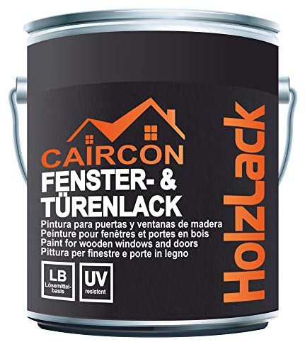 CAIRCON Fensterfarbe & Türlack – Wetterfeste Lackfarbe für Holz, Metall & Kunststoff – Anthrazitgrau 2,5L