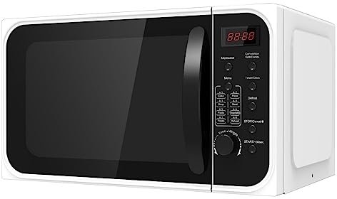 SIA FCM25WH 25ltr Freestanding Combination Microwave Oven, Digital Display, 5 Power Control Levels 900w in White