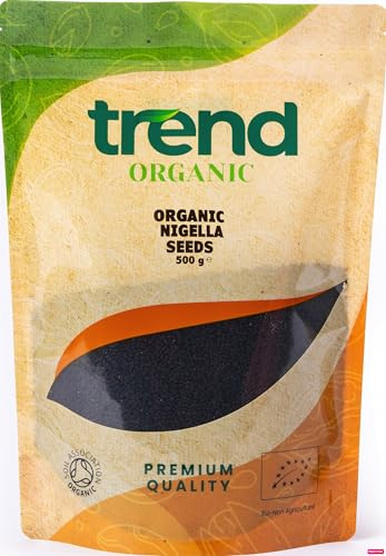 Trend Organic Nigella Seeds 500g - Nature's Nutrient Boost with Distinct Savoury Flavour, Vegan, Certified Organic, GMO-Free, No Additives No Preservatives