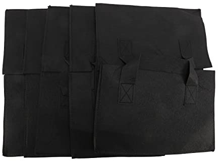 Yheonver 5 Pack Fabric Raised Garden Bed,Square Garden Flower Grow Bag Vegetable Planting Bag Planter Pot with Handles for Plants,Flowers,Vegetables