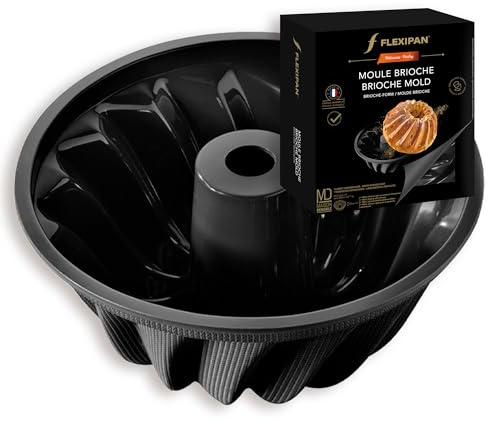Flexipan Moule Brioche Maison 21,5 cm – Forme Rectangulaire Parfaite - Patisserie Gateau Kouglofs, Babkas, Bavarois, Pate - Cuisson Homogène, Antiadhésif, Grande Profondeur - Résultat Professionnel