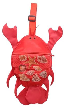 Muschelsammeltaschen, Netz-Muscheltasche, Sand-Muschel-Taschen für Kinder sammeln, Faltbarer, tragbarer Aufbewahrungsbeutel zum Aufheben von Muscheln für und Snacks