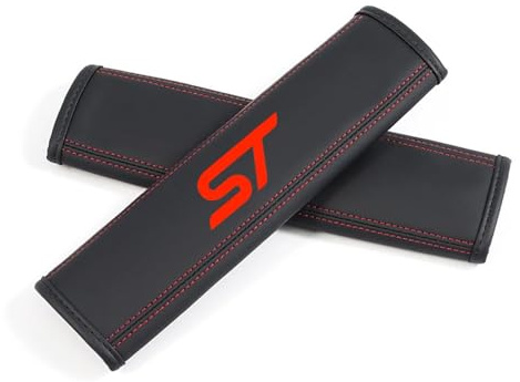 USSAY 2 Pièces Voiture Rembourrage de Ceinture de sécurité pour Ford St Line Kuga MK3 MK2 MK4 S Max Focus Puma Fiesta Souple Confortables Ceinture Protège-Ceinture Accessoires,B