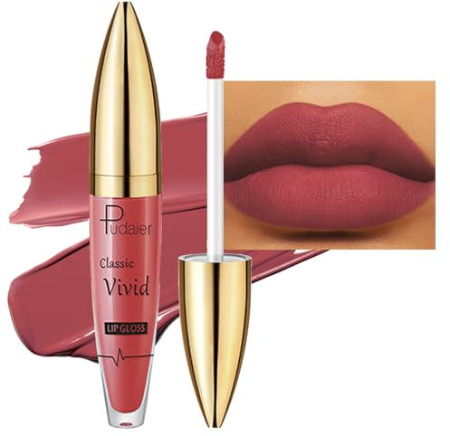 Samtmatt Flüssig Lippenstift, Wasserfest Lang Anhaltend Liquid Lipstick Hochpigmentiert Lipgloss Stain, Feuerzeuglicht Atemberaubend Seidig Glatt Flüssig Lippenstift Matt Für Frauen Und Mädchen