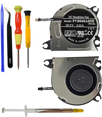 Eaglewireless Internal Cooling Fan Replacement Part for Nintendo Switch HAC-001 NS 2017 Console with Thermal Paste and Y Cross ScrewdriverTool Kit (Switch)