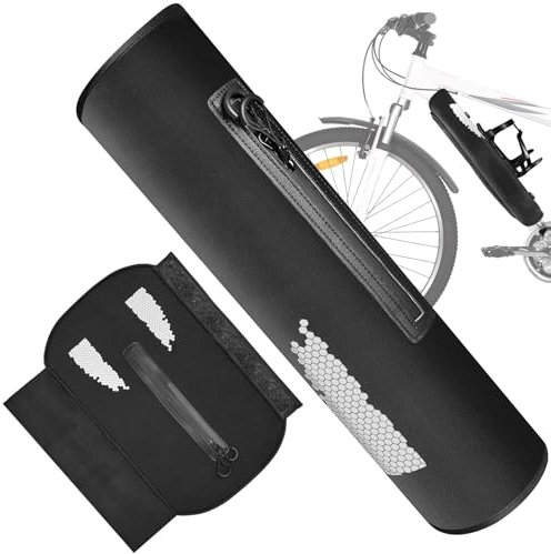 Rigidstone E-bike Battery Protective Cover, 32-40 cm, Black, Waterproof, Chlorine Rubber Diving Material / Nylon, Universal Fit, Cold & Dirt Protection, Battery Life Extension