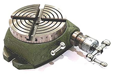 Buyohlic Small Watchmaker 2-3/4 (2.75 Inch) Rotary Table Milling Machine Tools ((2 Slots))