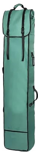GSCLZ wasserdichte Doppel-Snowboard-Skitasche mit Rollen, Faltbarer Snowboard-Rucksack(Green)