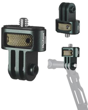 1/4 auf Gopro Adapter, 2Pcs Aluminium Kamera-Stativ-Mount-Adapter, 1/4 Schraubenkopf-Kamerahalterung für Gopro Hero 13/12/11/10, Insta360 X5/X4/X3, DJI Osmo, AKASO und anderes Standard 1/4 Zubehör