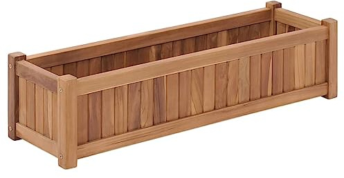 Jiangboyue-48968 - Aiuola rialzata in legno massiccio, 100 x 30 x 25 cm