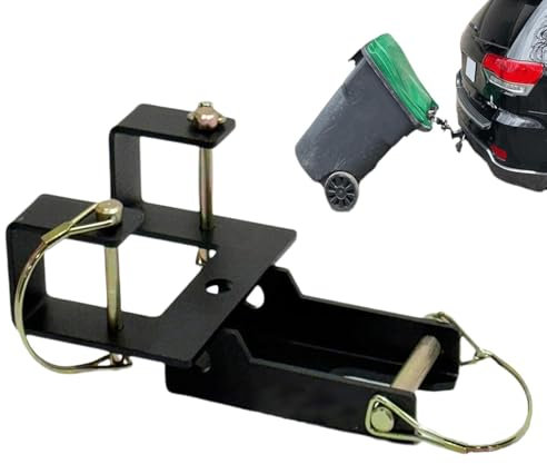 Heavy Duty - Basura acoplador, Basura Puede Receiver 7.09x5.12in Metal Towing Attachment, Authentic Outdoor Transporter, Muddy Load Support for Outdoor Use, contenedor de Basura